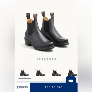 Blundstone Black Leather heeled Ankle Boots